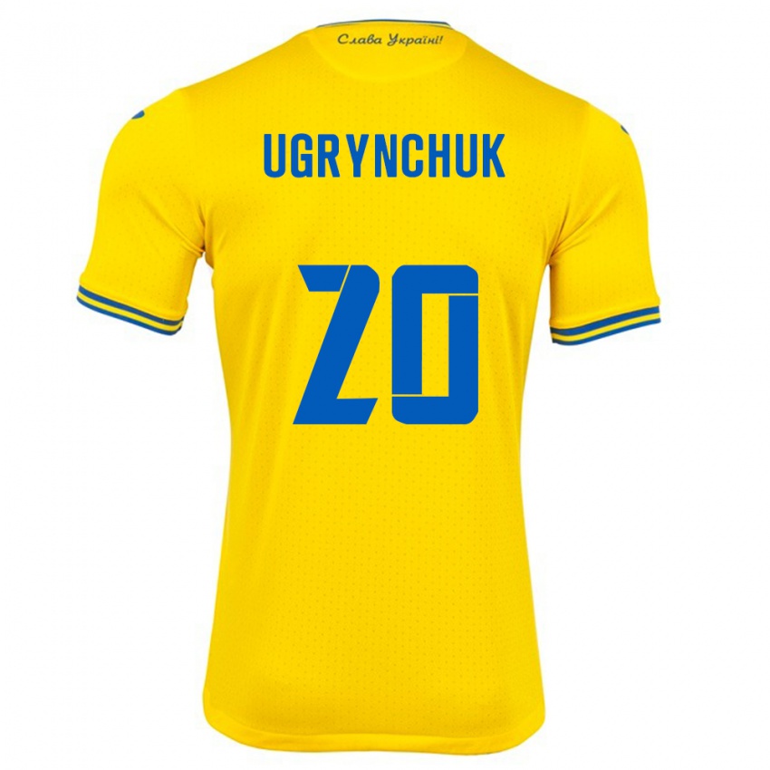 Kinder Ukraine Artem Ugrynchuk #20 Gelb Heimtrikot Trikot 24-26 T-Shirt Schweiz