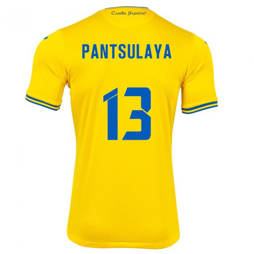 Kinder Ukraine Natiya Pantsulaya #13 Gelb Heimtrikot Trikot 24-26 T-Shirt Schweiz