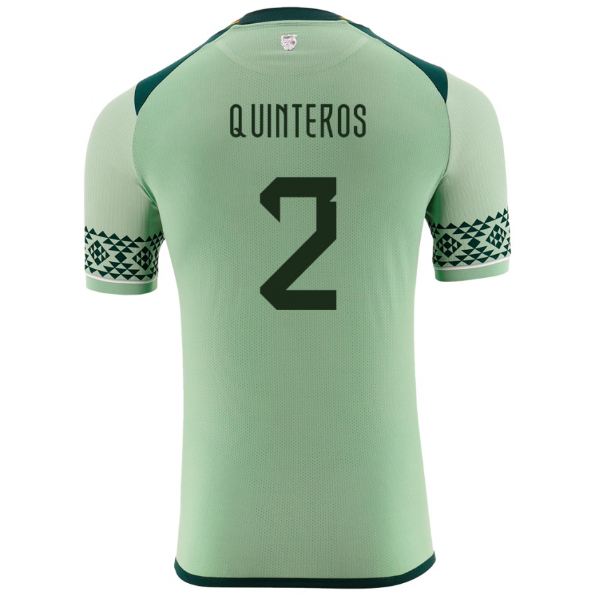 Kinder Bolivien Jairo Quinteros #2 Hellgrün Heimtrikot Trikot 24-26 T-Shirt Schweiz