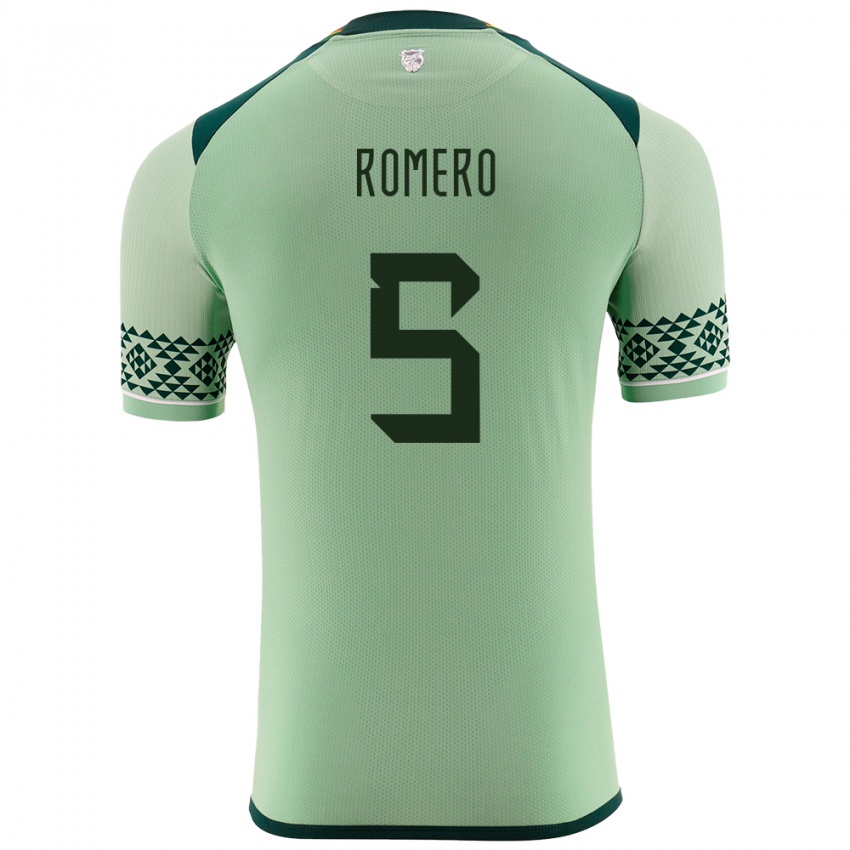 Kinder Bolivien César Romero #5 Hellgrün Heimtrikot Trikot 24-26 T-Shirt Schweiz