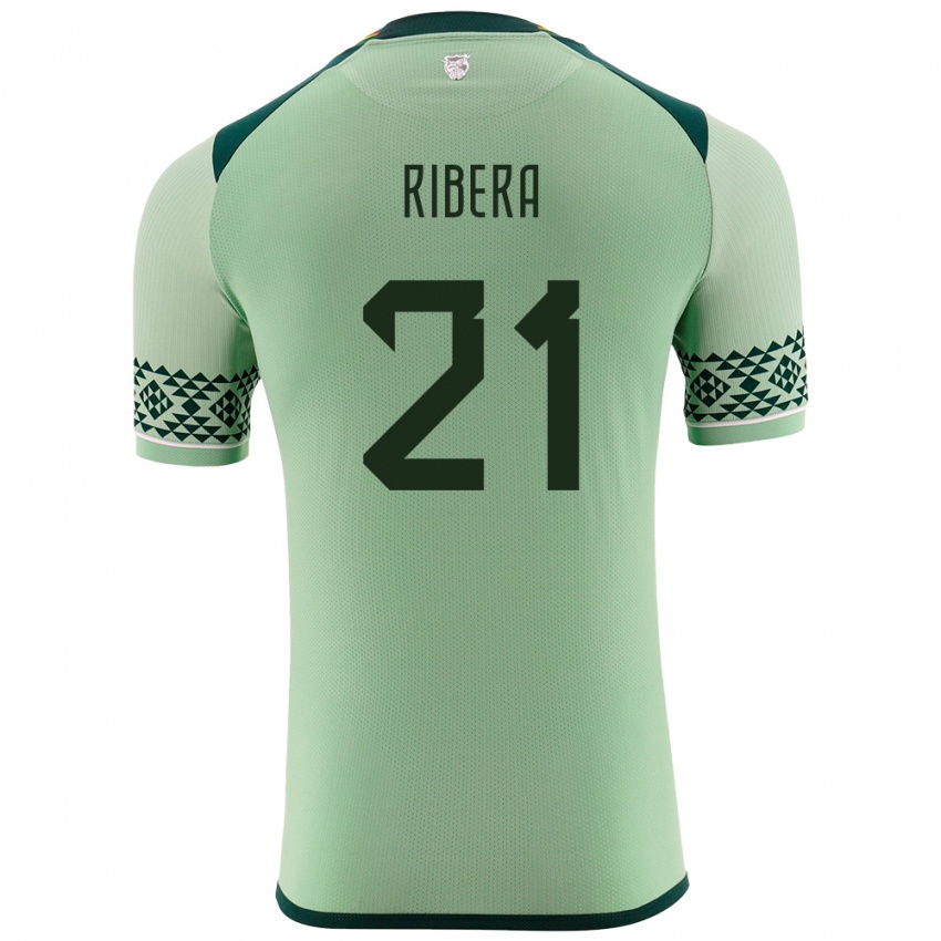 Kinder Bolivien Daniel Ribera #21 Hellgrün Heimtrikot Trikot 24-26 T-Shirt Schweiz