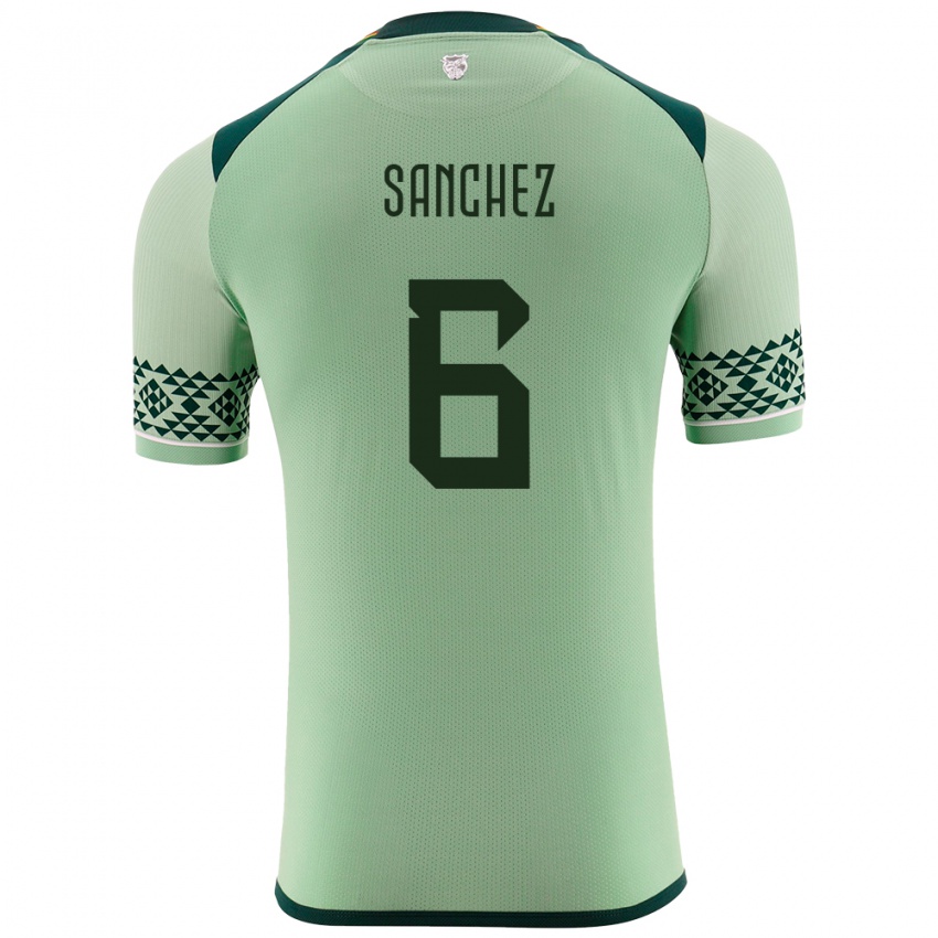 Kinder Bolivien Lucas Sanchez #6 Hellgrün Heimtrikot Trikot 24-26 T-Shirt Schweiz