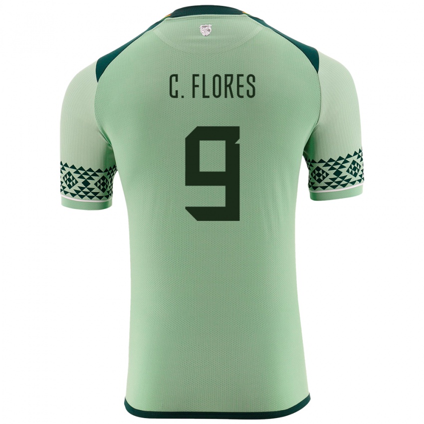 Kinder Bolivien Cesar Flores #9 Hellgrün Heimtrikot Trikot 24-26 T-Shirt Schweiz