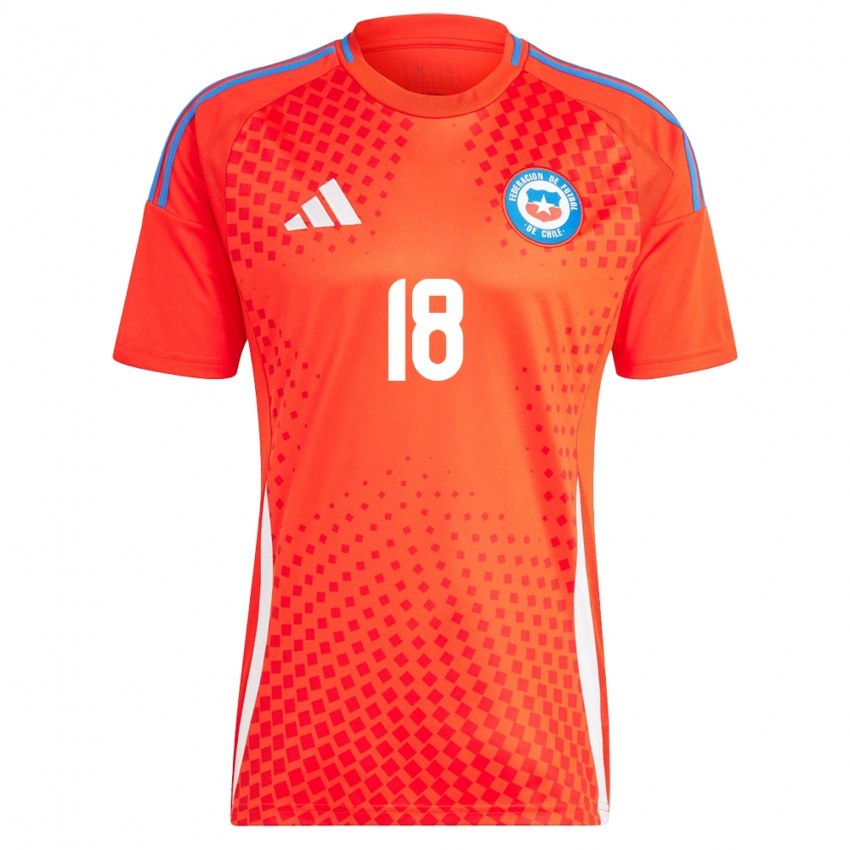 Kinder Chile Camila Sáez #18 Rot Heimtrikot Trikot 24-26 T-Shirt Schweiz