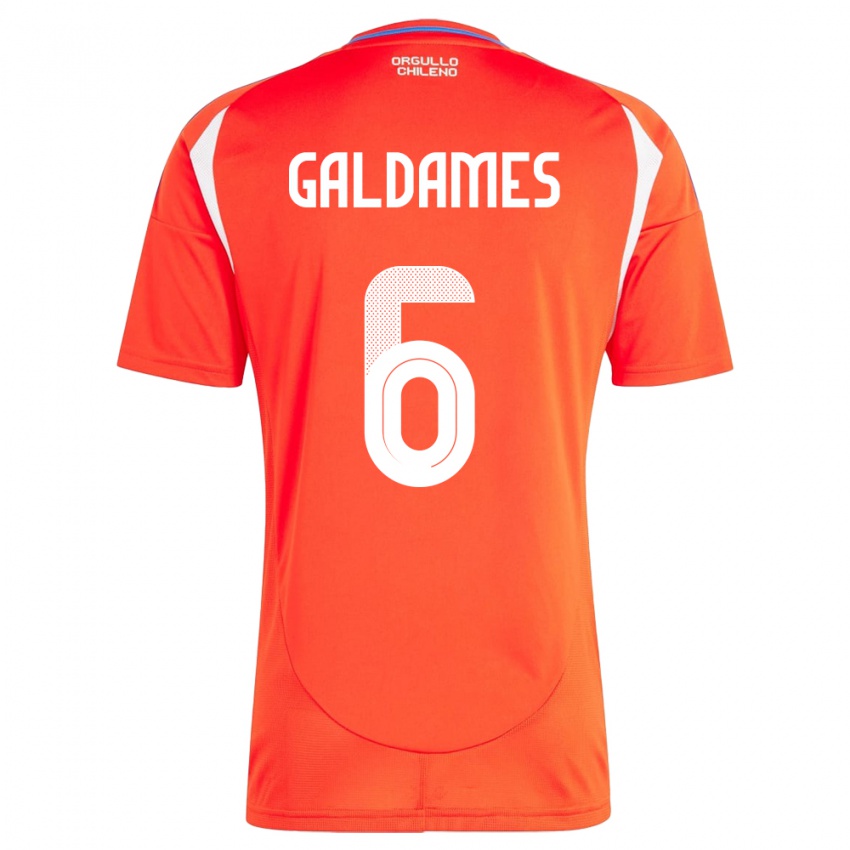 Kinder Chile Thomas Galdames #6 Rot Heimtrikot Trikot 24-26 T-Shirt Schweiz