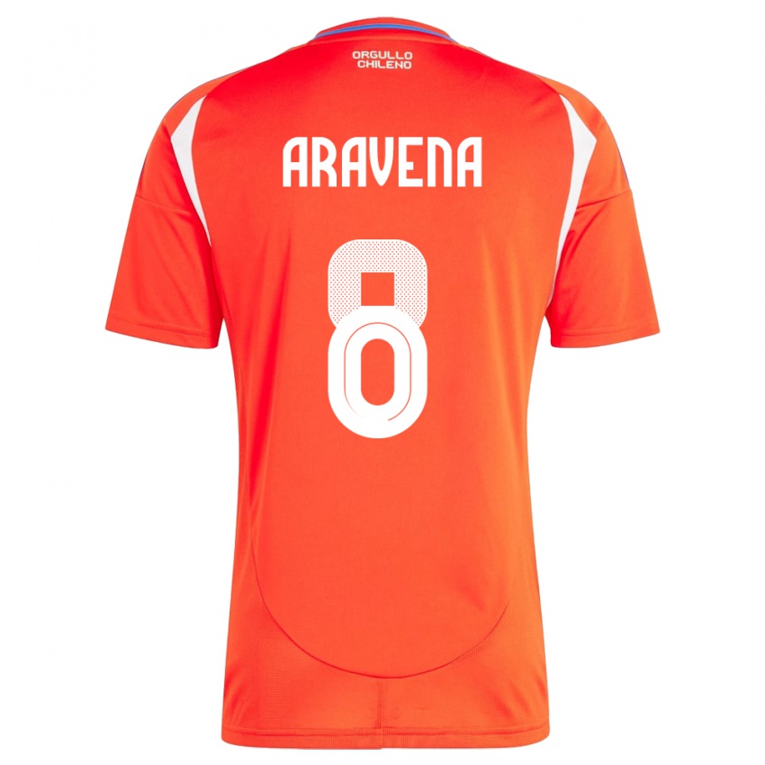 Kinder Chile Alexander Aravena #8 Rot Heimtrikot Trikot 24-26 T-Shirt Schweiz