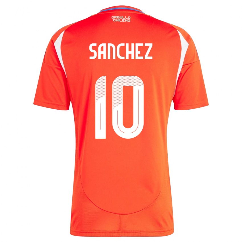 Kinder Chile Alexis Sánchez #10 Rot Heimtrikot Trikot 24-26 T-Shirt Schweiz