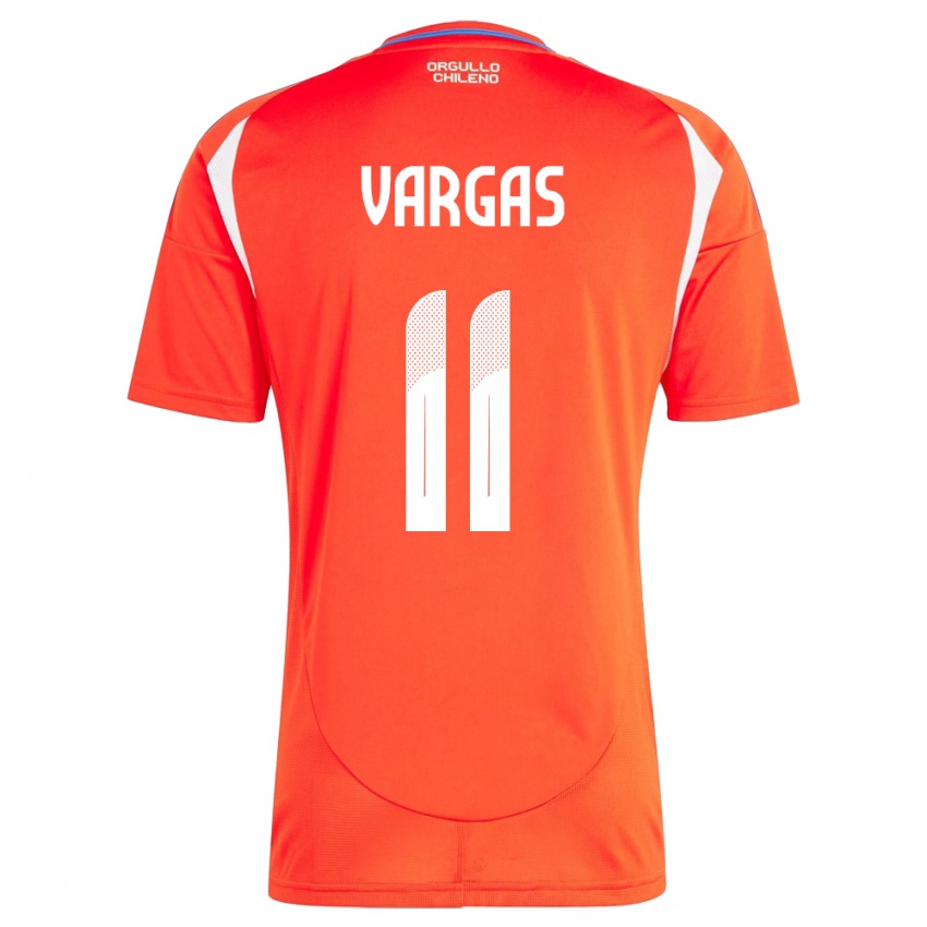 Kinder Chile Eduardo Vargas #11 Rot Heimtrikot Trikot 24-26 T-Shirt Schweiz