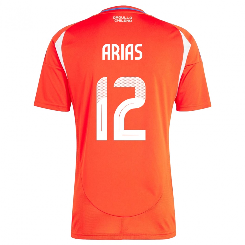 Kinder Chile Gabriel Arias #12 Rot Heimtrikot Trikot 24-26 T-Shirt Schweiz