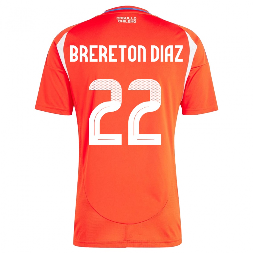 Kinder Chile Ben Brereton Díaz #22 Rot Heimtrikot Trikot 24-26 T-Shirt Schweiz