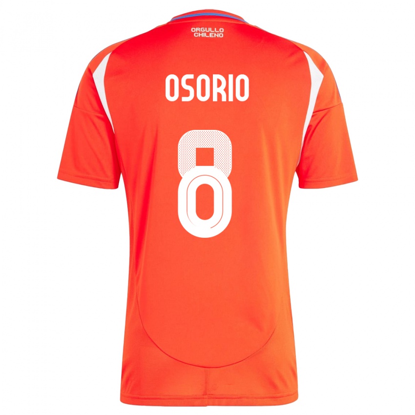 Kinder Chile Darío Osorio #8 Rot Heimtrikot Trikot 24-26 T-Shirt Schweiz