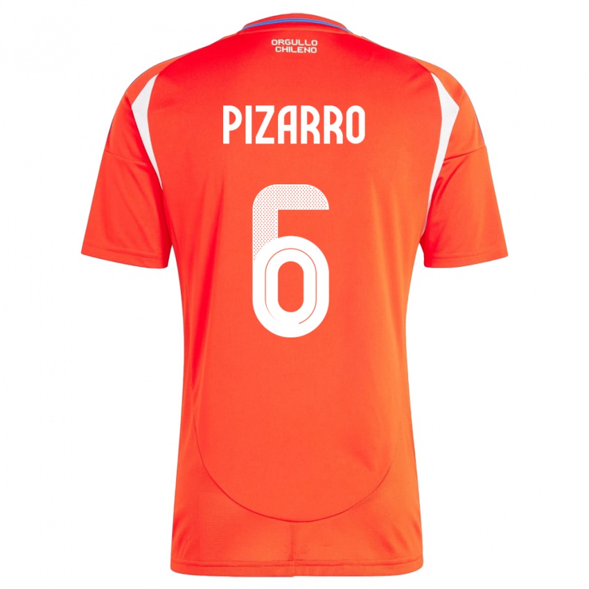 Kinder Chile Vicente Pizarro #6 Rot Heimtrikot Trikot 24-26 T-Shirt Schweiz