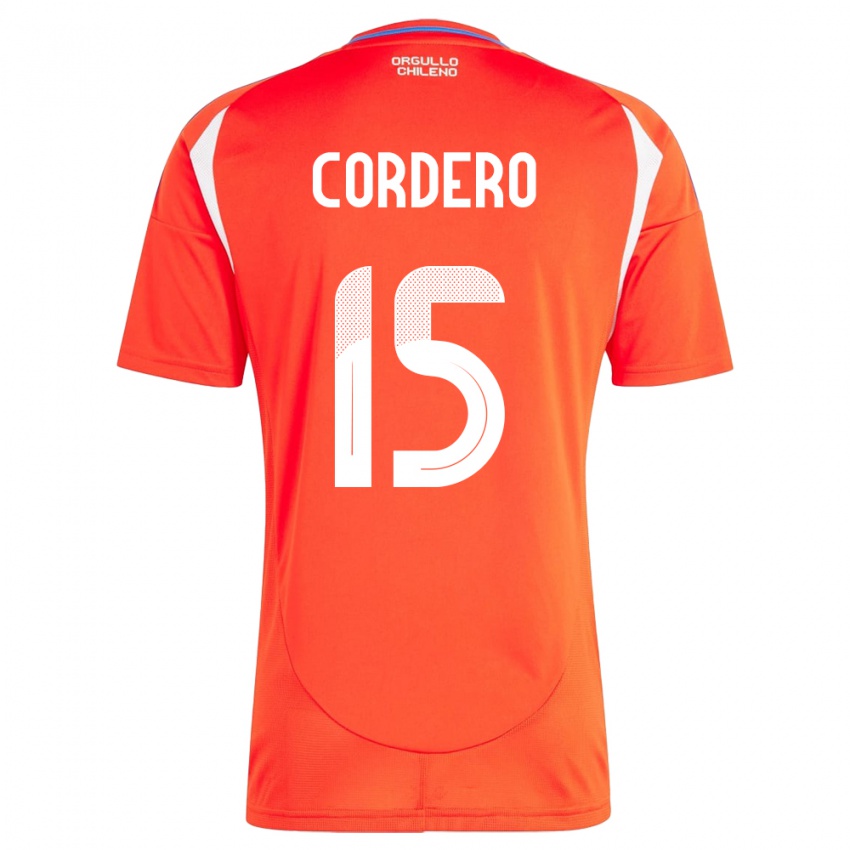 Kinder Chile Renato Cordero #15 Rot Heimtrikot Trikot 24-26 T-Shirt Schweiz