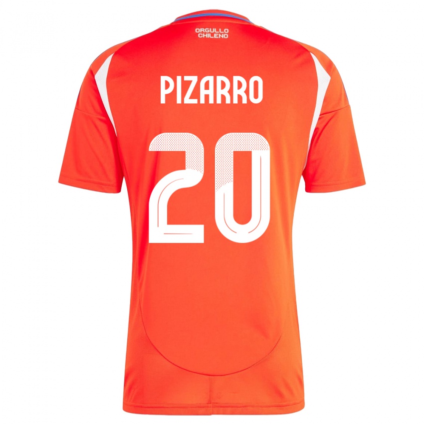 Kinder Chile Damián Pizarro #20 Rot Heimtrikot Trikot 24-26 T-Shirt Schweiz