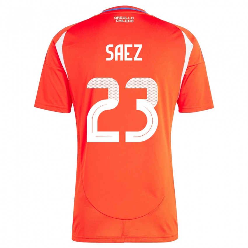 Kinder Chile Ignacio Sáez #23 Rot Heimtrikot Trikot 24-26 T-Shirt Schweiz