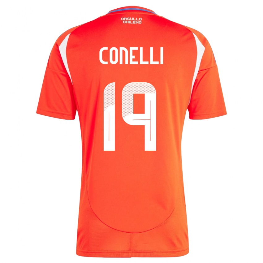 Kinder Chile Vicente Conelli #19 Rot Heimtrikot Trikot 24-26 T-Shirt Schweiz