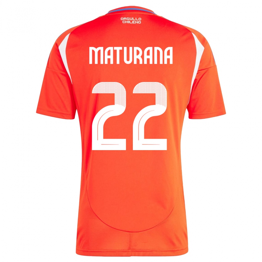 Kinder Chile Martín Maturana #22 Rot Heimtrikot Trikot 24-26 T-Shirt Schweiz