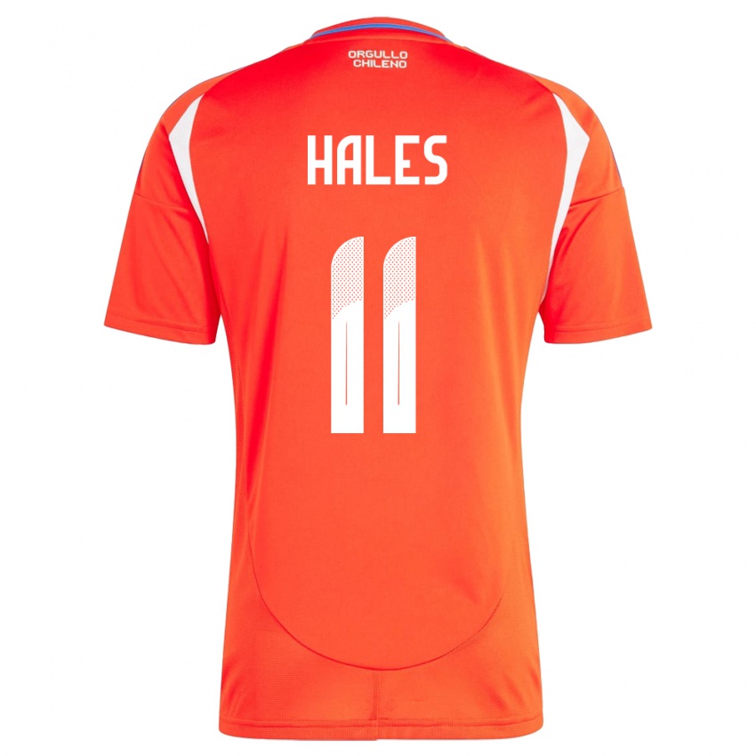 Kinder Chile Alejandro Hales #11 Rot Heimtrikot Trikot 24-26 T-Shirt Schweiz