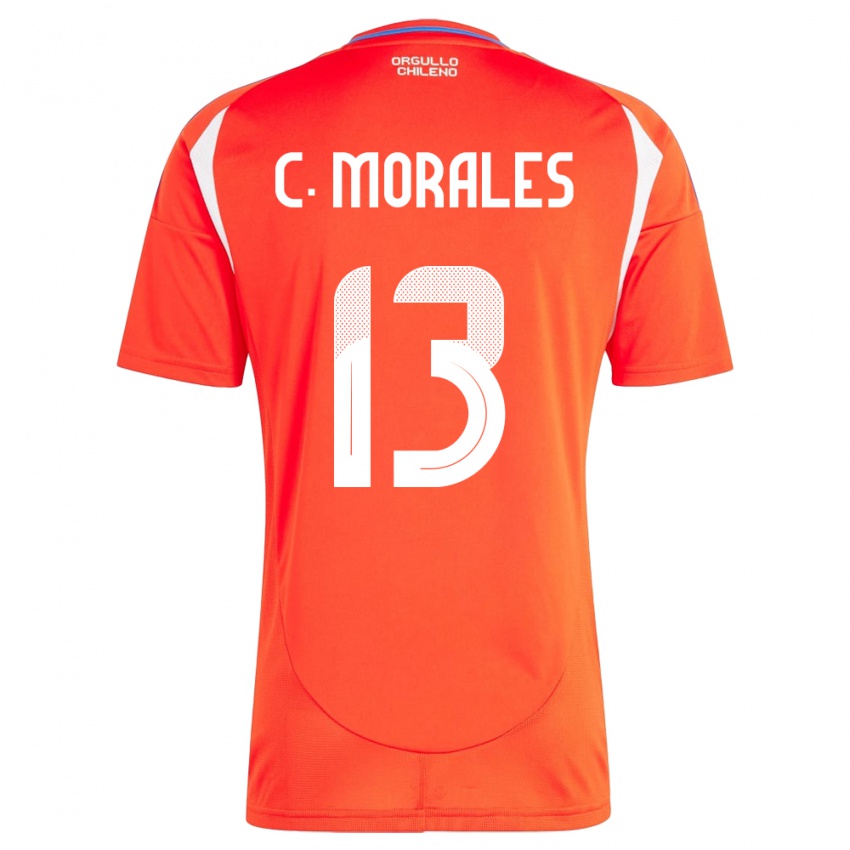 Kinder Chile Cristián Morales #13 Rot Heimtrikot Trikot 24-26 T-Shirt Schweiz