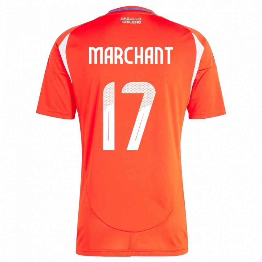 Kinder Chile Francisco Marchant #17 Rot Heimtrikot Trikot 24-26 T-Shirt Schweiz