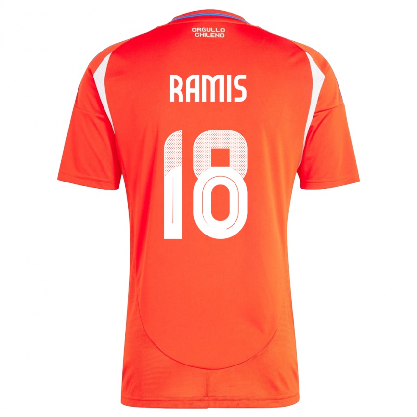 Kinder Chile Oliver Ramis #18 Rot Heimtrikot Trikot 24-26 T-Shirt Schweiz