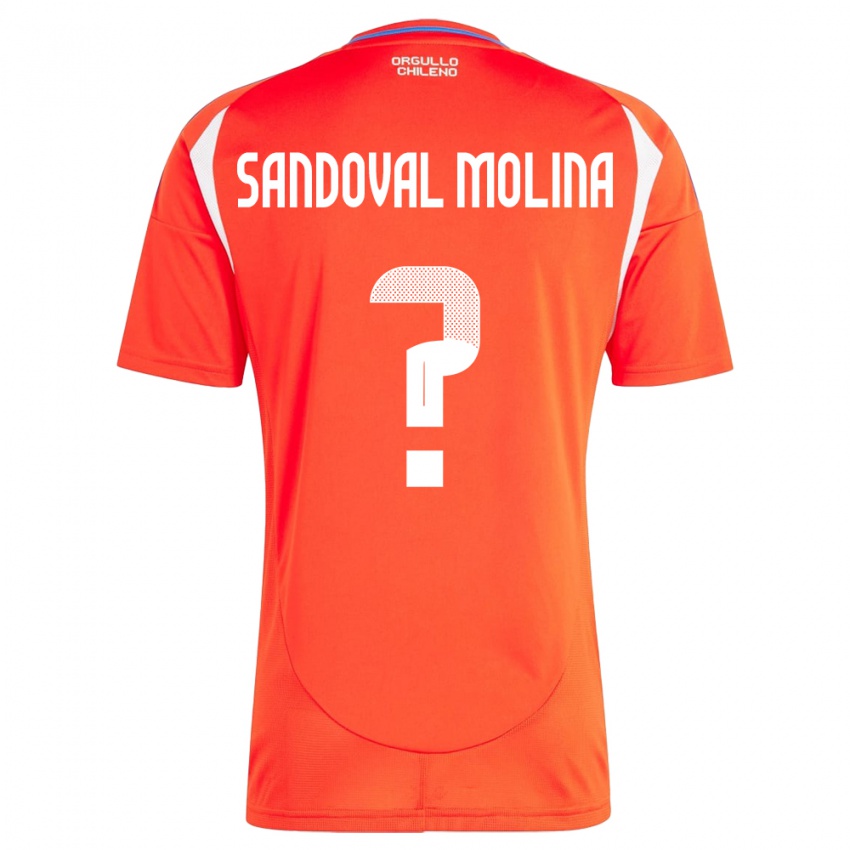 Kinder Chile Mario Sandoval Molina #0 Rot Heimtrikot Trikot 24-26 T-Shirt Schweiz