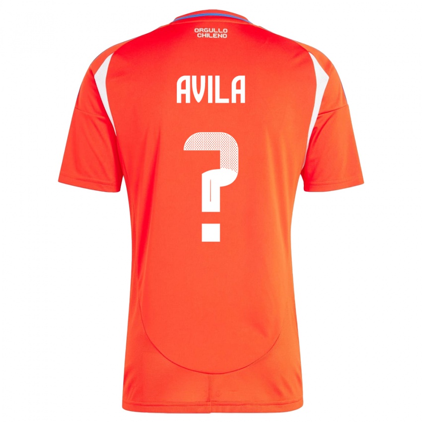 Kinder Chile Gustavo Ávila #0 Rot Heimtrikot Trikot 24-26 T-Shirt Schweiz