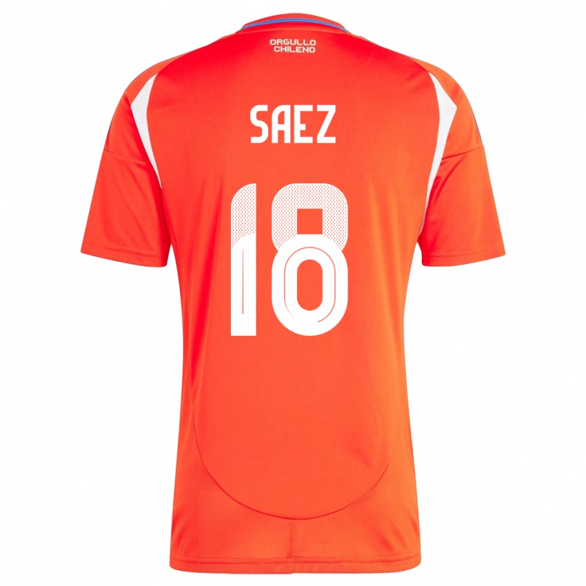 Kinder Chile Camila Sáez #18 Rot Heimtrikot Trikot 24-26 T-Shirt Schweiz