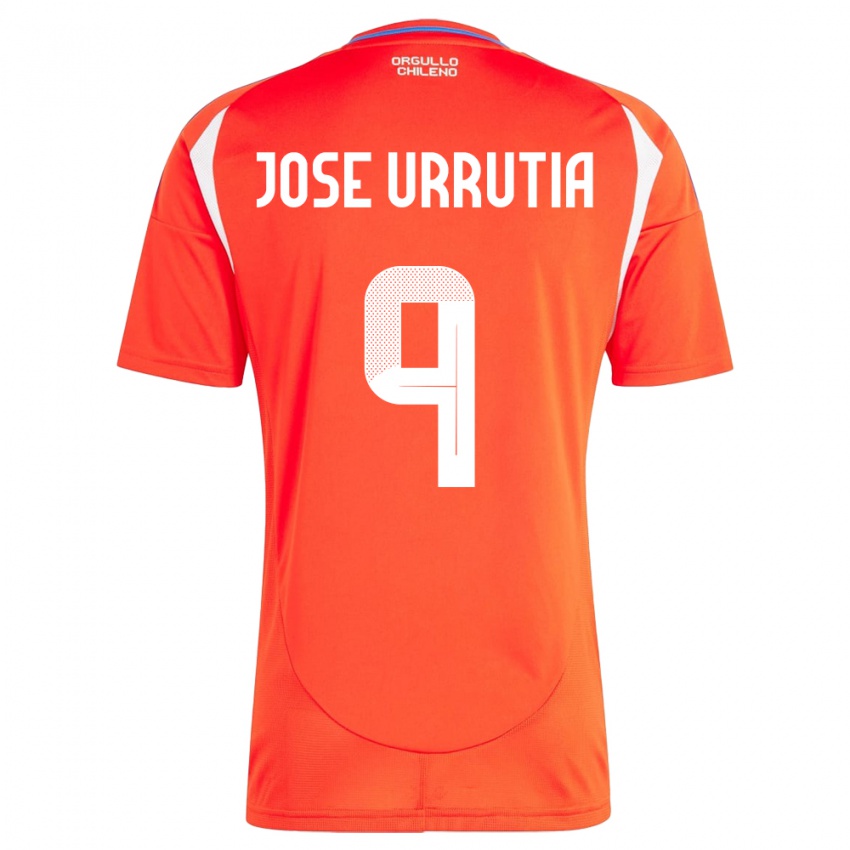 Kinder Chile María José Urrutia #9 Rot Heimtrikot Trikot 24-26 T-Shirt Schweiz