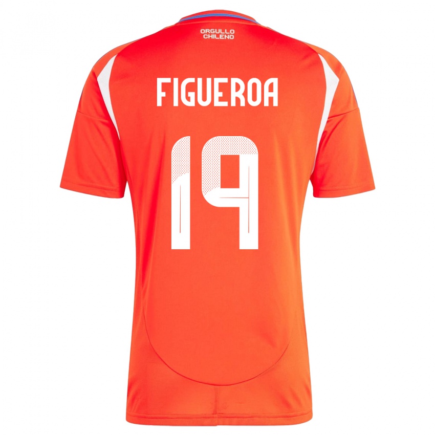 Kinder Chile Catalina Figueroa #19 Rot Heimtrikot Trikot 24-26 T-Shirt Schweiz