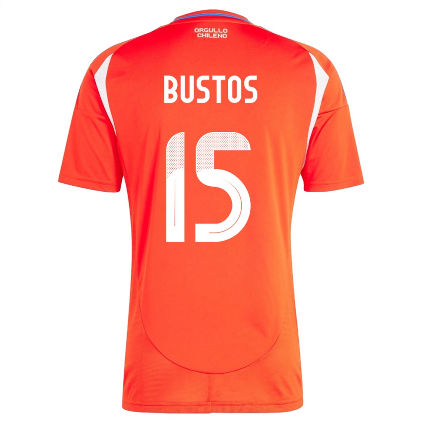 Kinder Chile Melissa Bustos #15 Rot Heimtrikot Trikot 24-26 T-Shirt Schweiz