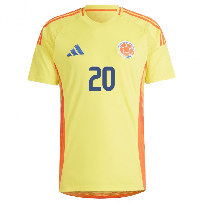 Kinder Kolumbien Mónica Ramos #20 Gelb Heimtrikot Trikot 24-26 T-Shirt Schweiz