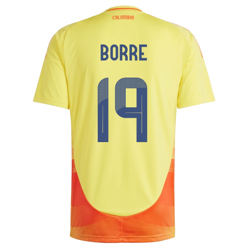 Kinder Kolumbien Rafael Borré #19 Gelb Heimtrikot Trikot 24-26 T-Shirt Schweiz