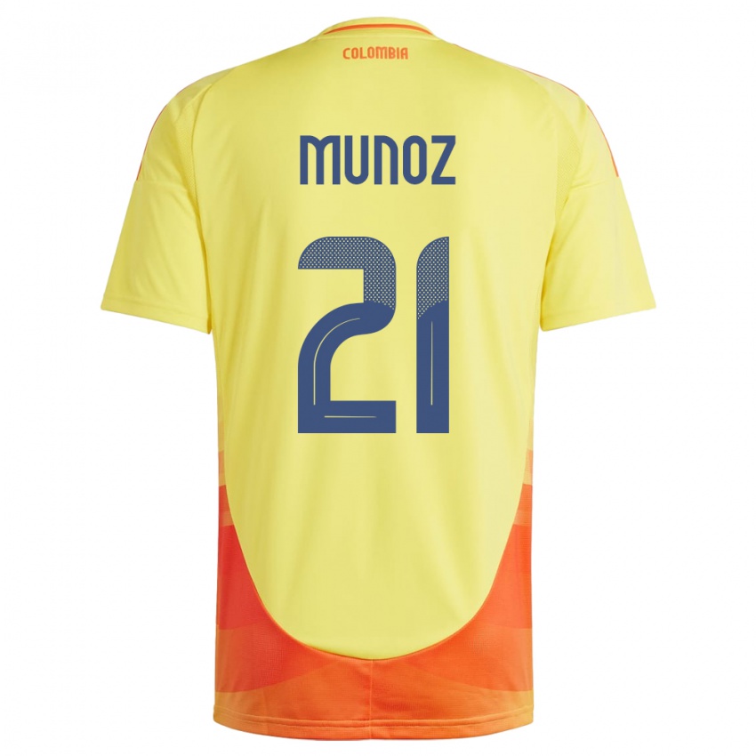 Kinder Kolumbien Daniel Muñoz #21 Gelb Heimtrikot Trikot 24-26 T-Shirt Schweiz