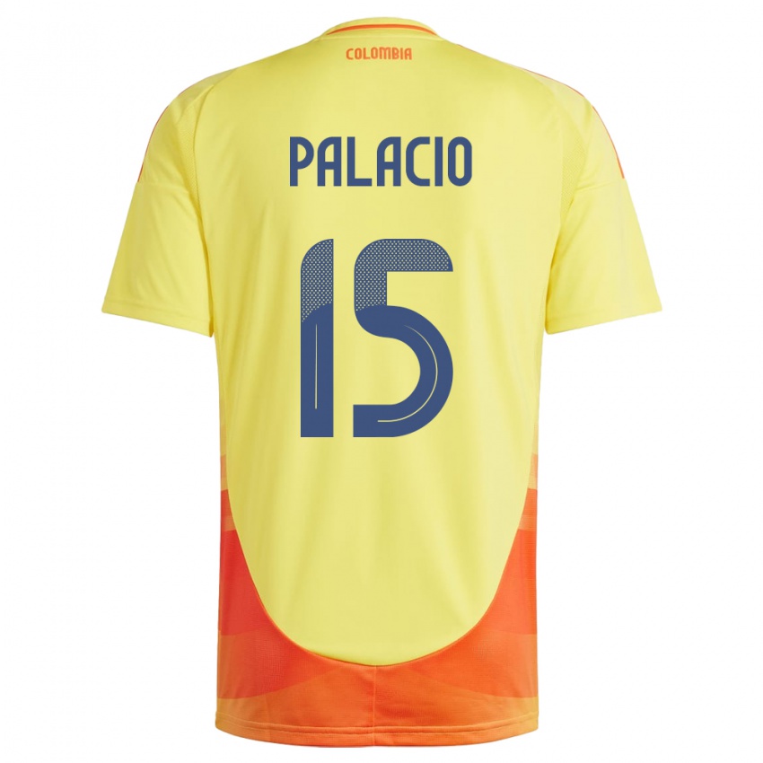 Kinder Kolumbien Nelson Palacio #15 Gelb Heimtrikot Trikot 24-26 T-Shirt Schweiz