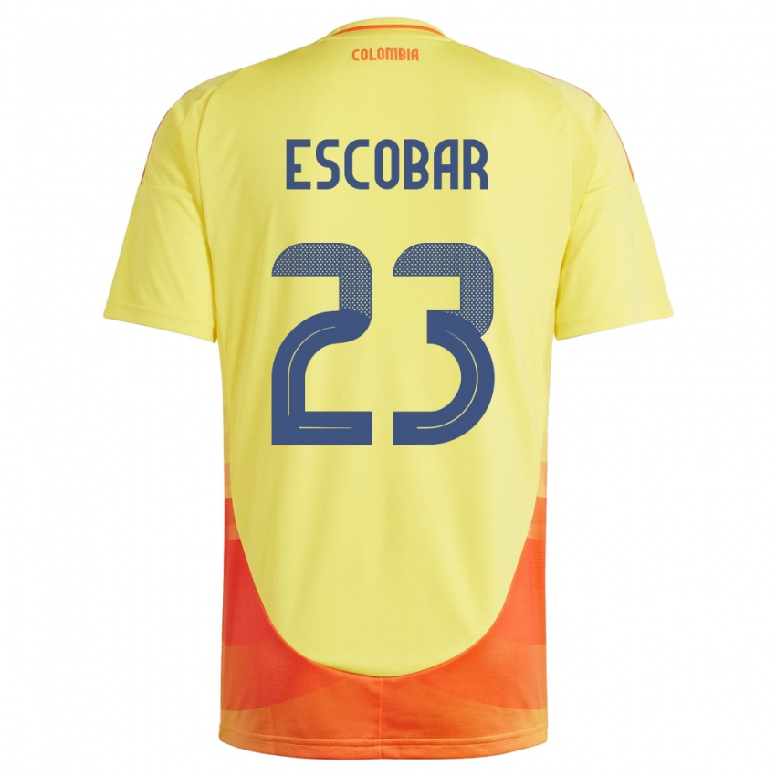 Kinder Kolumbien Josen Escobar #23 Gelb Heimtrikot Trikot 24-26 T-Shirt Schweiz