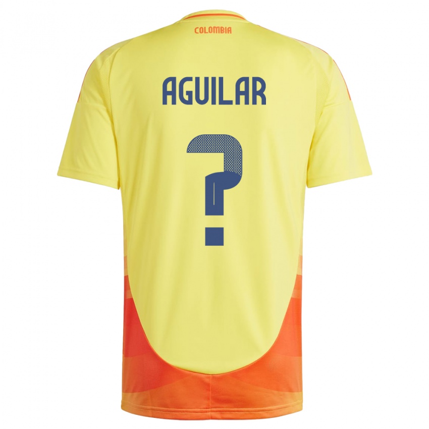 Kinder Kolumbien Alejandro Aguilar #0 Gelb Heimtrikot Trikot 24-26 T-Shirt Schweiz