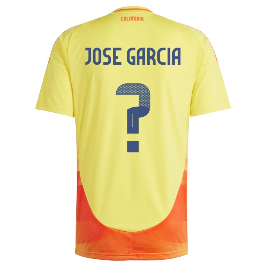 Kinder Kolumbien José García #0 Gelb Heimtrikot Trikot 24-26 T-Shirt Schweiz