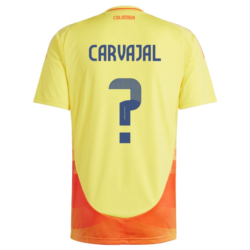 Kinder Kolumbien Juan Carvajal #0 Gelb Heimtrikot Trikot 24-26 T-Shirt Schweiz