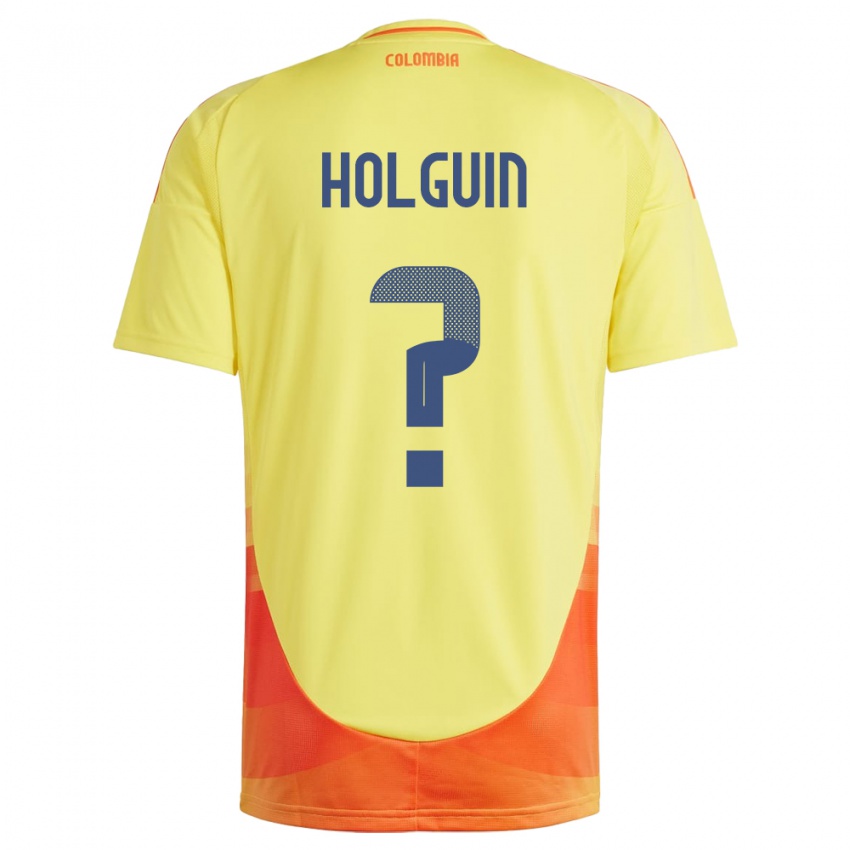 Kinder Kolumbien Juan Holguín #0 Gelb Heimtrikot Trikot 24-26 T-Shirt Schweiz