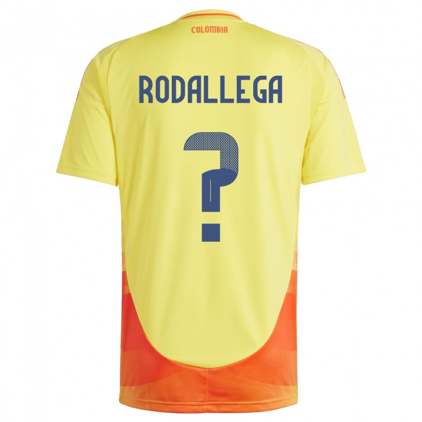 Kinder Kolumbien Johan Rodallega #0 Gelb Heimtrikot Trikot 24-26 T-Shirt Schweiz