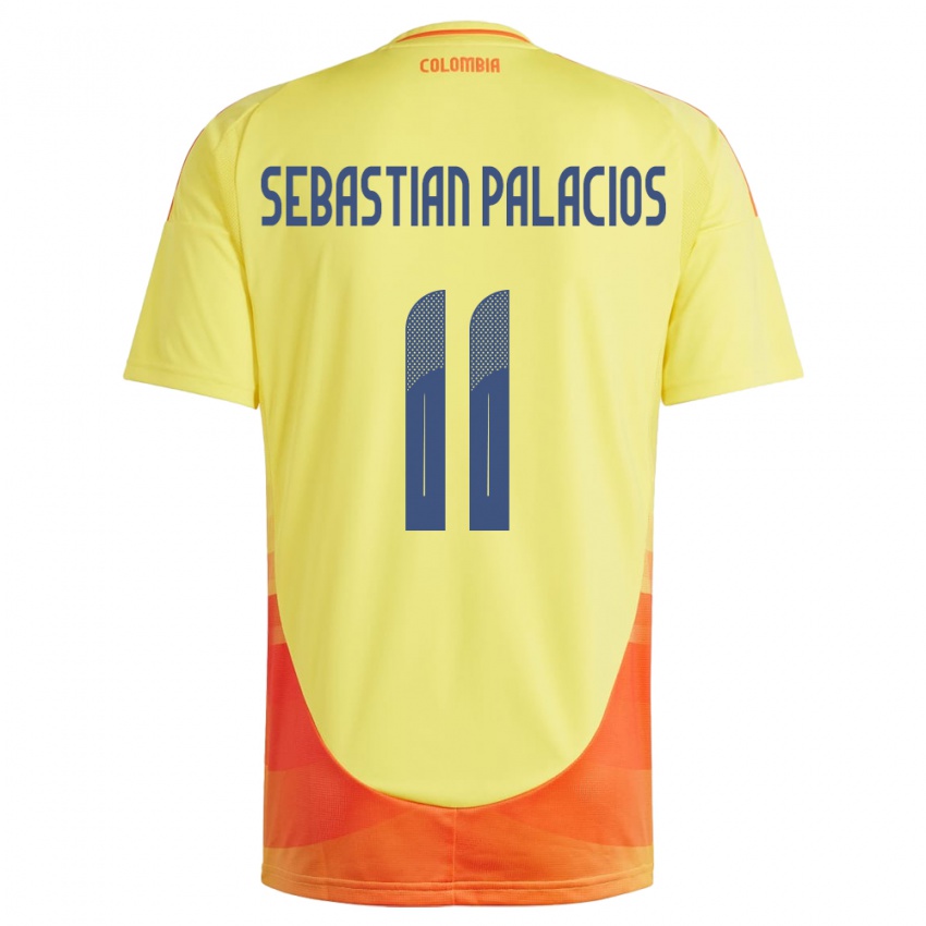 Kinder Kolumbien Juan Sebastián Palacios #11 Gelb Heimtrikot Trikot 24-26 T-Shirt Schweiz