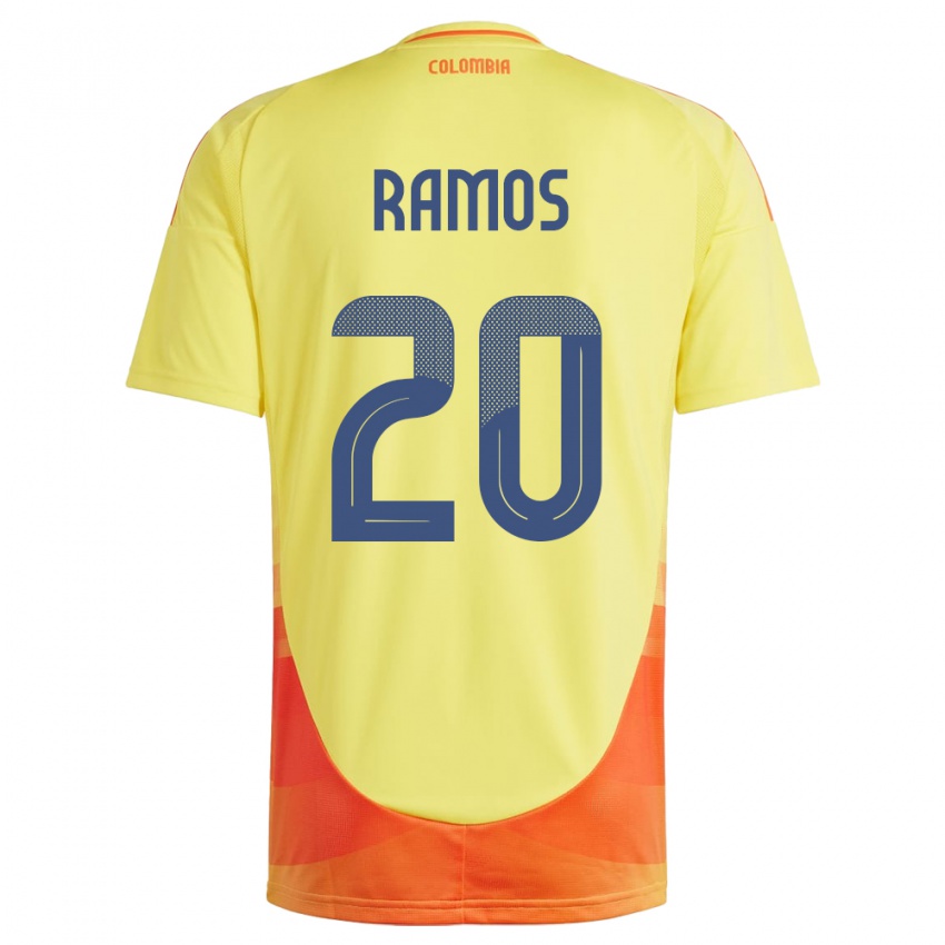 Kinder Kolumbien Mónica Ramos #20 Gelb Heimtrikot Trikot 24-26 T-Shirt Schweiz