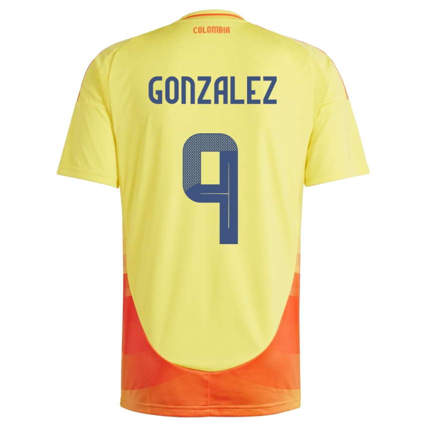 Kinder Kolumbien Manuela González #9 Gelb Heimtrikot Trikot 24-26 T-Shirt Schweiz