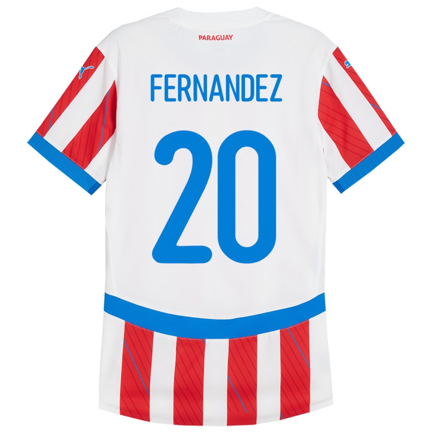 Kinder Paraguay Marcelo Fernández #20 Weiß Rot Heimtrikot Trikot 24-26 T-Shirt Schweiz