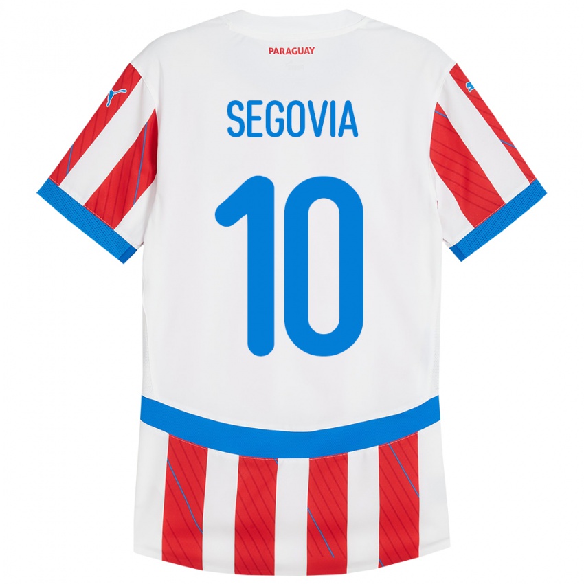 Kinder Paraguay Matías Segovia #10 Weiß Rot Heimtrikot Trikot 24-26 T-Shirt Schweiz