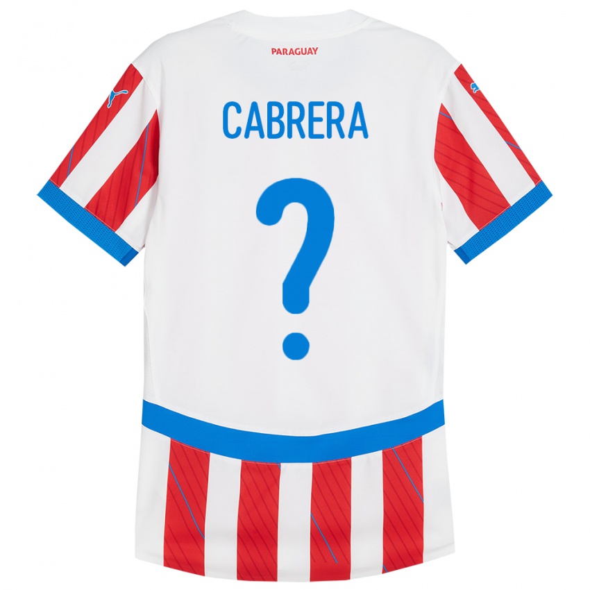 Kinder Paraguay Ivan Cabrera #0 Weiß Rot Heimtrikot Trikot 24-26 T-Shirt Schweiz