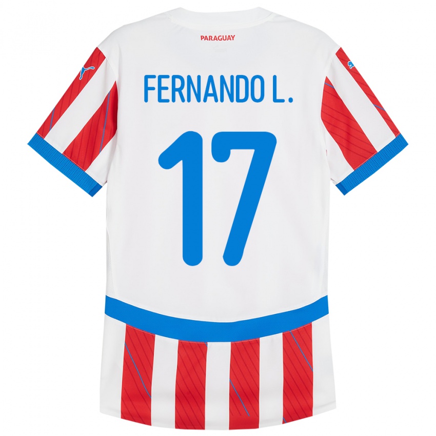 Kinder Paraguay Fernando Leguizamón #17 Weiß Rot Heimtrikot Trikot 24-26 T-Shirt Schweiz