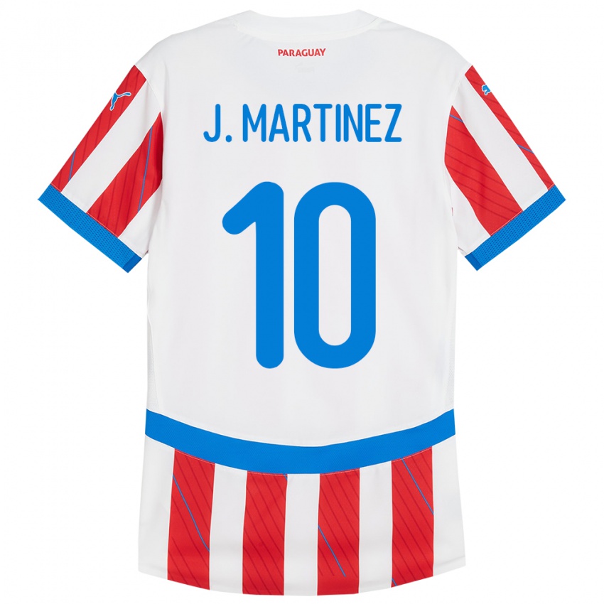 Kinder Paraguay Jessica Martínez #10 Weiß Rot Heimtrikot Trikot 24-26 T-Shirt Schweiz