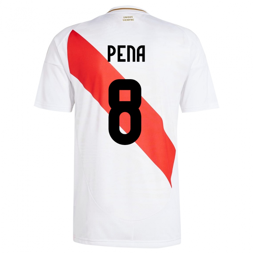 Kinder Peru Sergio Peña #8 Weiß Heimtrikot Trikot 24-26 T-Shirt Schweiz